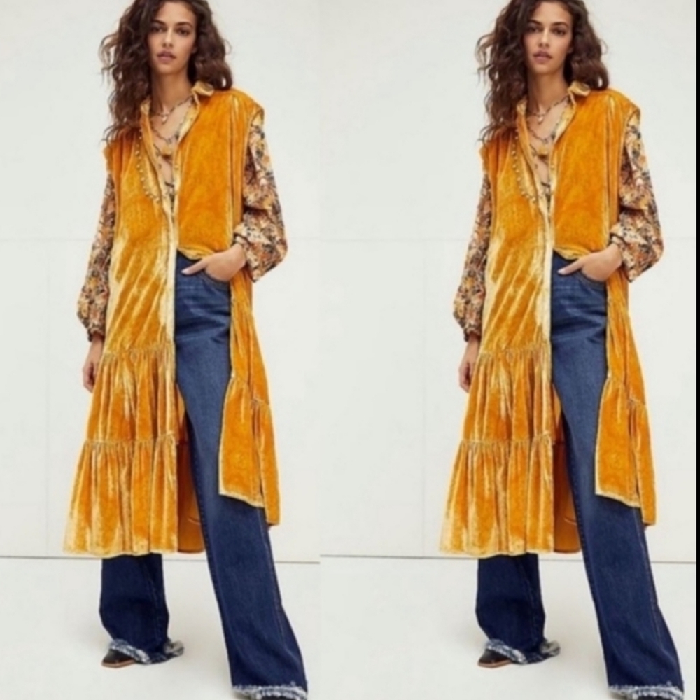 FREE PEOPLE ×  On My Mind Velvet Maxi Dress SzXS